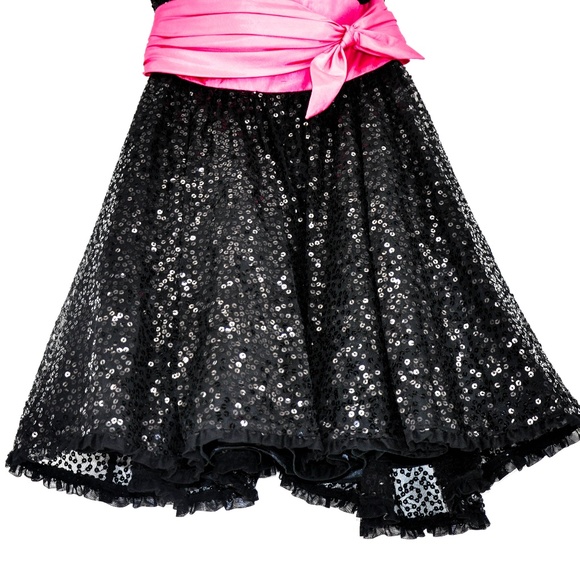 BETSEY JOHNSON Black Sequin Strapless Formal Dress - Picture 4 of 7